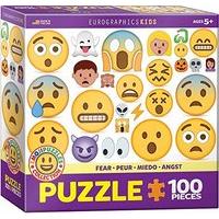 eurographics puzzle 100pc emojipuzzle fear 6x6 box