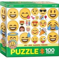 eurographics puzzle 100pc emojipuzzle joy 6x6 box