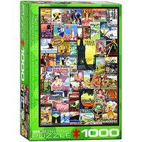 Eurographics Puzzle 1000pc - Travel The World Vintage Ads