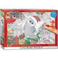 eurographics puzzle 300pc colour me holly jolly owl