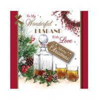 Eurowrap 19cm Christmas Singly Mini Boxed Cards - Contemporary Husband