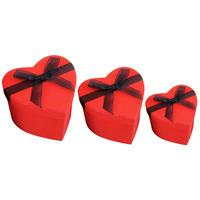 Eurowrap 3pcs Red Glimmer Boxes