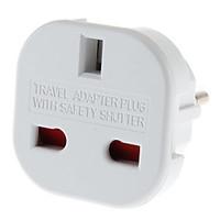 eu plug to multiple plug universal round travel adapter with safety sh ...