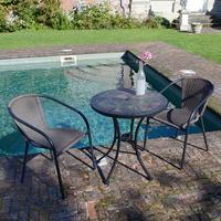 europa stone tobarra bistro set with 2 san luca chairs