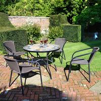 Europa Stone Alicante Patio Set with 4 San Luca Chairs