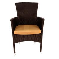Europa Leisure Stockholm Brown Dining Chair with Cushion