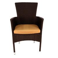 europa leisure stockholm brown dining chair with cushion