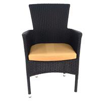 europa leisure stockholm black dining chair with cushion