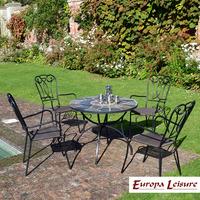 Europa Stone Pomino Patio Set with 4 Verona Chairs