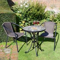 Europa Stone Orba Bistro Set with 2 San Luca Chairs