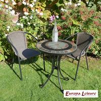 europa stone villena bistro set with 2 san luca chairs