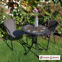 Europa Stone Montilla Bistro Set with 2 San Luca Chairs