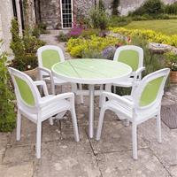 Europa Leisure Nardi Toscana Table with 4 Beta Chairs, White