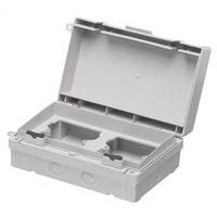 europa ip65 twin 2x1g weatherproof outdoor switch socket accessory box