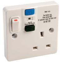 Europa Components RCD13AP1GS 13A Single Switch Socket RCD Plastic