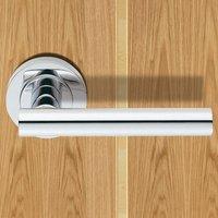 European AQ4 Calla Latch Handles on Round Rose