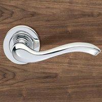 European AQ3 Apollo Lever Latch Handles on Round Rose