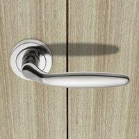 European DR5F Derby Lever Latch Handles on Round Rose