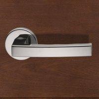 European DND010 Grip Lever Latch Handles on Round Rose