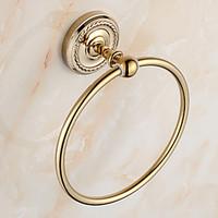 European Style Solid Brass Crystal Gold Bathroom Shelf Bathroom Towel Rings Bathroom Accessories