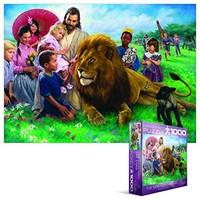 Eurographics 8 x 8-inch Box the Lion and the Lamb MO Puzzle (1000 Pieces)