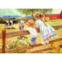 Eurographics 8 x 8-inch Box Kids on a Fence MO Puzzle (1000 Pieces)