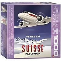 Eurographics 8 x 8-inch Box Come to Switzerland by Plane MO Puzzle (1000 Pieces)