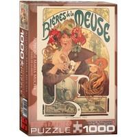 Eurographics Bieres de la Meuse by Alphonse Maria Mucha Puzzle (1000 Pieces)