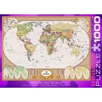 eurographics eg60001272 map of the world puzzle 1000 pieces