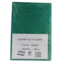 Europa 300micron Square Cut Folder Foolscap Green