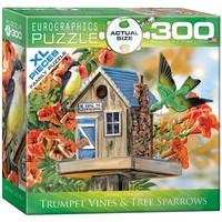 Eurographics Trumpet Vines and Tree Sparrows by Janene Grende Puzzle (XL, 300 Pieces)