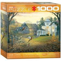 Eurographics 8 x 8-inch Box Country Crossing Pheasants MO Puzzle (1000 Pieces)