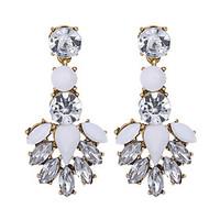 European Style High Quality Crystal Resin Drop Earrings Women Acrylic Droplets Earring Statement Accessories