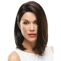 European Women Lady Middle Length Brown Color Synthetic Hair