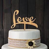 Europe and the United States sell wooden bridal wedding cake inserted card custom LOVE cake