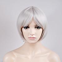 Europe and the United States new short paragraph BOBO head in the silver high temperature wire wig