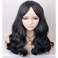 Europe and the United States in the new long-term shawl wave black in the high temperature wire wig