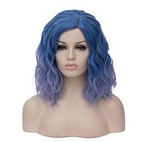 European and American fashion daily small and pure and fresh Blue gradient Instant noodles party cos wig 1889