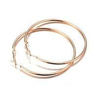 European Style Simple Design Big Gold/Silver Circle Hoop Earrings For Women Party Jewelry Alloy Earrings