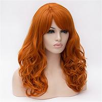 Europe And The United States 22 Inch Long Curly Wig Orange Big Hair