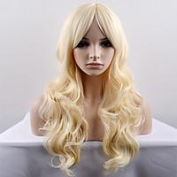 European and American Women In The Fashionable New Year In The Sub - Light Yellow Wave High - Temperature Wire Wig