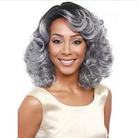 Europe And The United States With Silver Gray Gradient Ms 14 Inch Short Curly Wig
