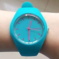 european style sashion newest candy colored silicone geneva watch