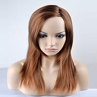 Europe and the United States in the long-term fashion straight brown hair Omber high temperature wire wig