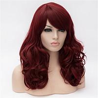 Europe And The United States 22 Inch Long Curly Wig Wine Red Big Hair