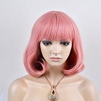 Europe and the United States new short paragraph Qi Liu white pink BOBO head high temperature wire wig