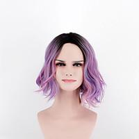 Europe and the United States new fashion wave short hair side points mixed Omber high temperature wire wig
