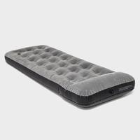 eurohike deluxe flocked single airbed with pump grey grey