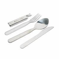 Eurohike 4 Piece Cutlery Set - Silver, Silver