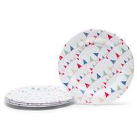 Eurohike Summer Fête - Set Of 4 Plates - Cream, Cream